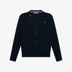 Clearance Cardigan in cotone blu navy Bambino Maglie