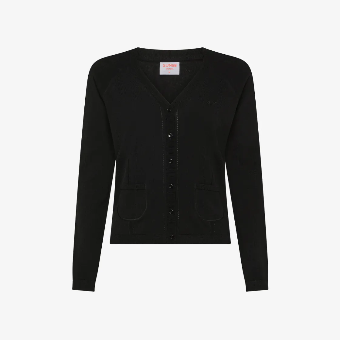 Best Cardigan nero in maglia con bottoni Donna Maglie