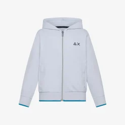 Online Felpa bianca con cappuccio e zip Bambino Felpe