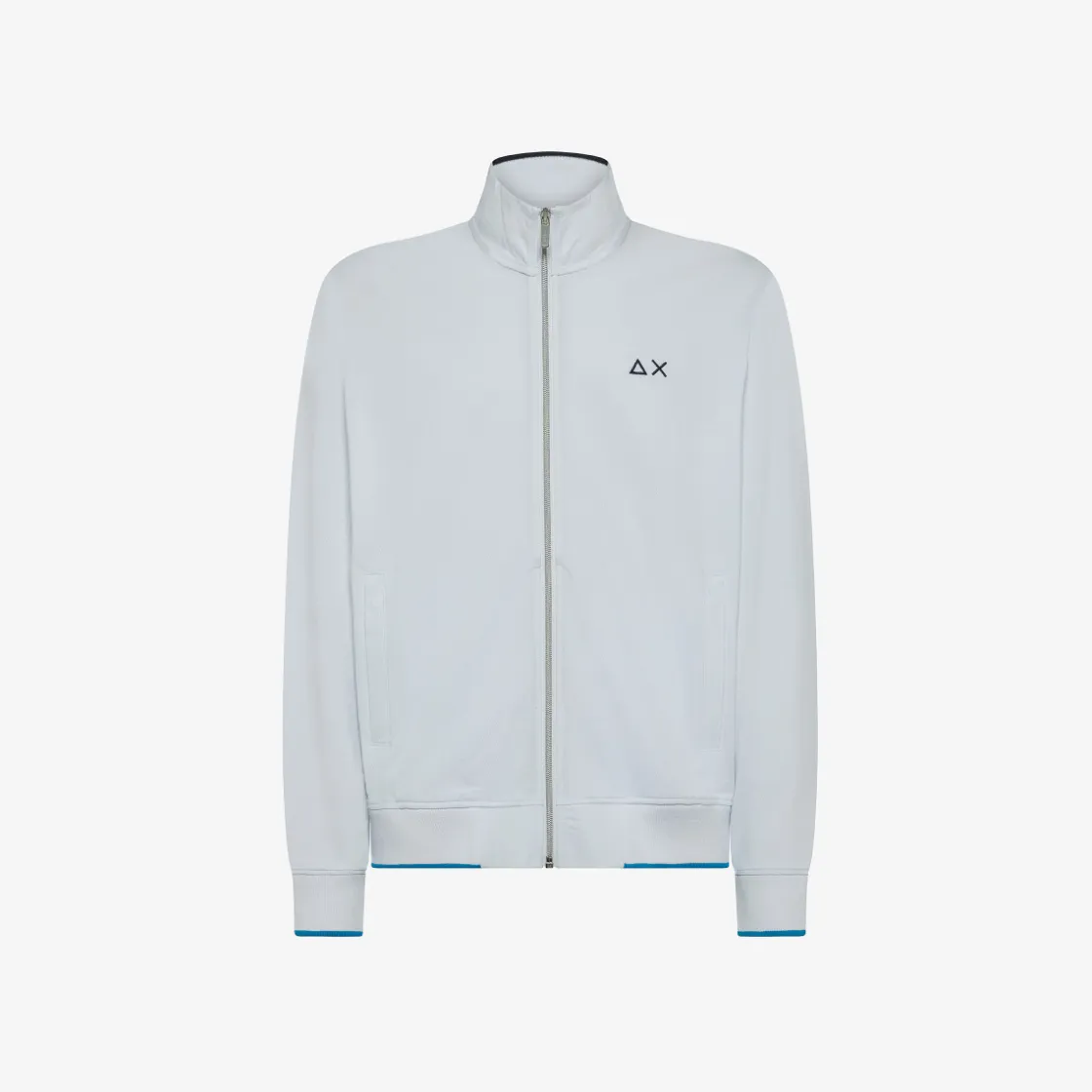 Best Felpa bianca in piquet con zip Uomo Felpe
