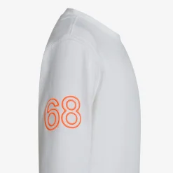 Outlet Felpa bianca panna con ricamo fluo Bambino Felpe