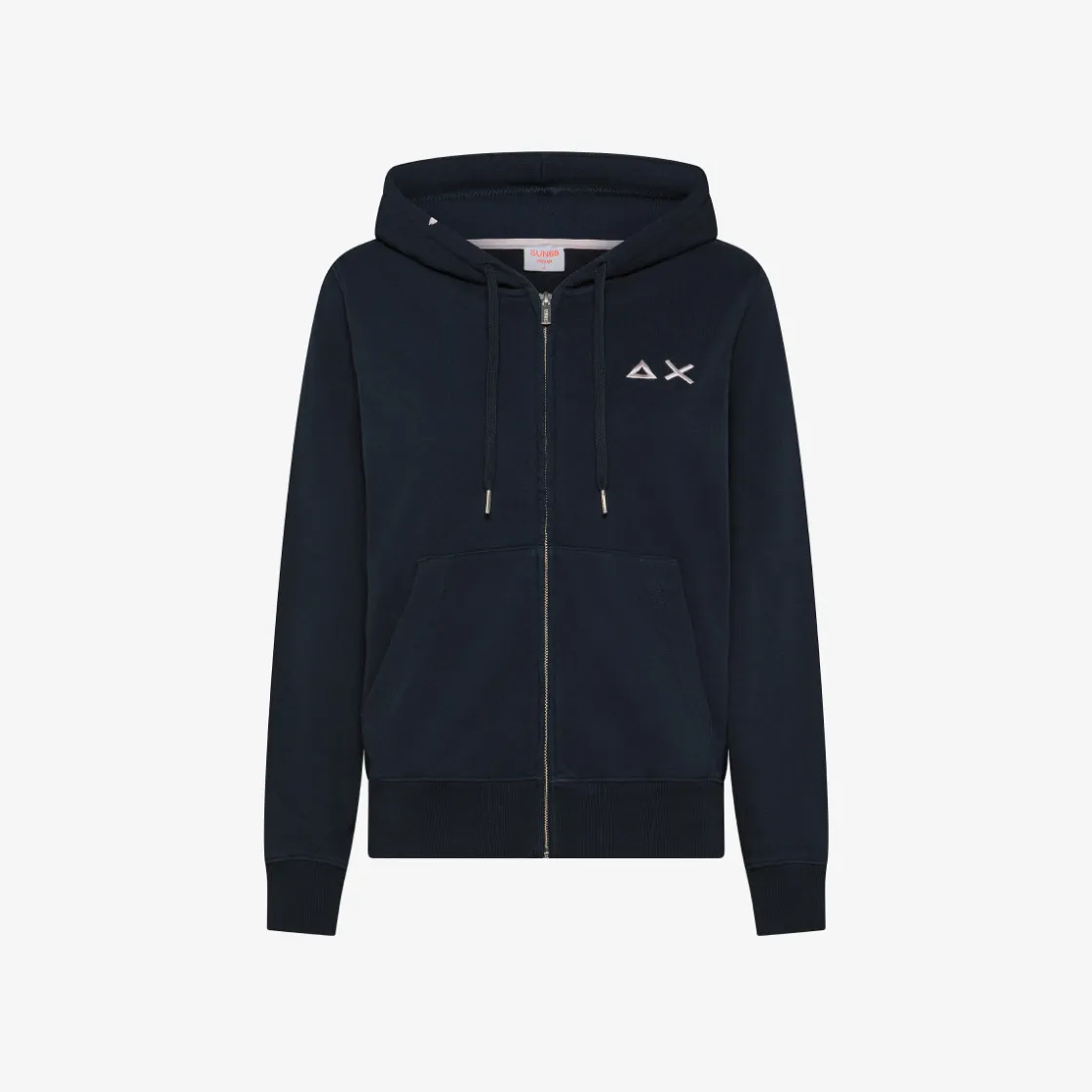 Fashion Felpa blu navy con cappuccio e zip Donna Felpe