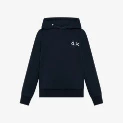 Outlet Felpa blu navy con logo ricamato Bambino Felpe