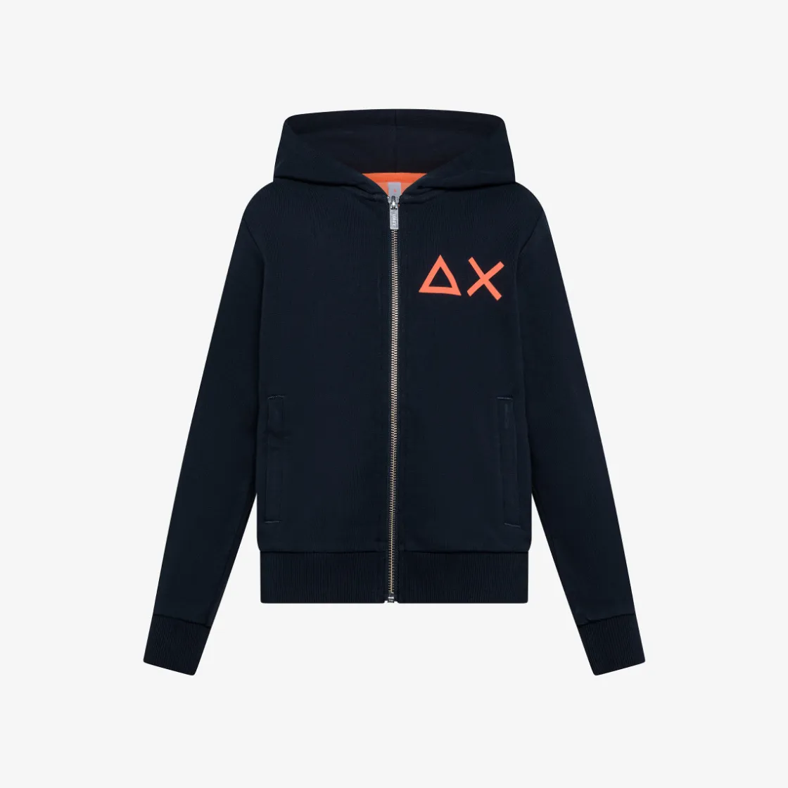 Discount Felpa blu navy con stampa fluo Bambino Felpe