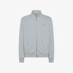 Best Felpa con zip in cotone grigio chiaro Uomo Felpe