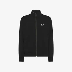 Best Felpa con zip in cotone nero Uomo Felpe