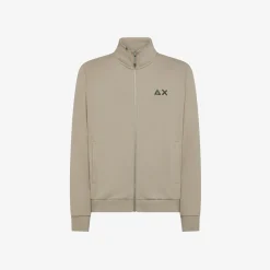 Online Felpa con zip in cotone stone Uomo Felpe