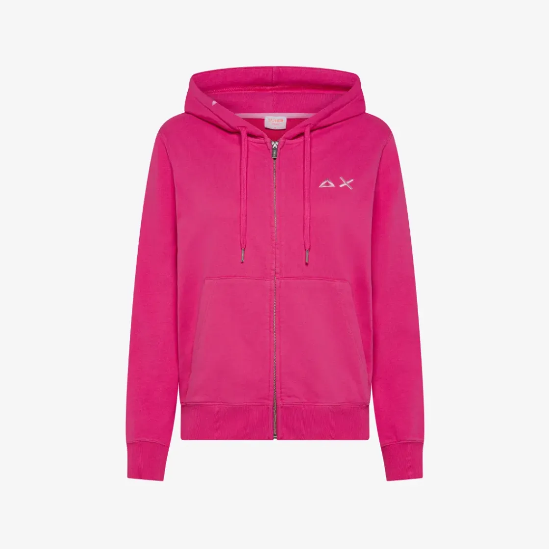 Hot Felpa fucsia con cappuccio e zip Donna Felpe