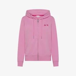 Hot Felpa geranio con cappuccio e zip Donna Felpe