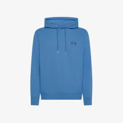 Hot Felpa hoodie avio con logo ricamato Uomo Felpe