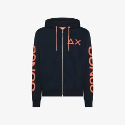 Discount Felpa hoodie avio con stampa fluo Uomo Felpe