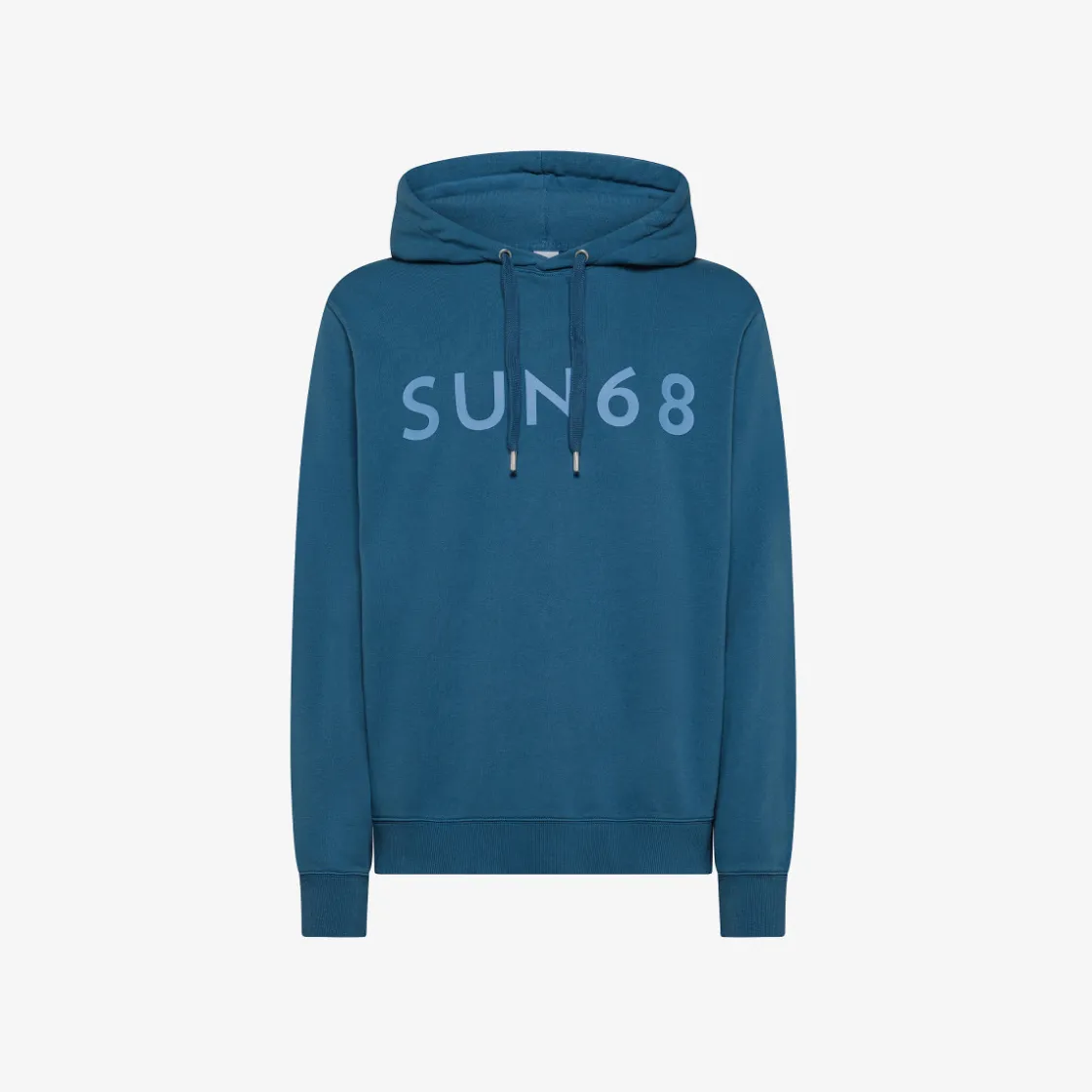 Best Felpa hoodie avio scuro con maxi logo Uomo Felpe