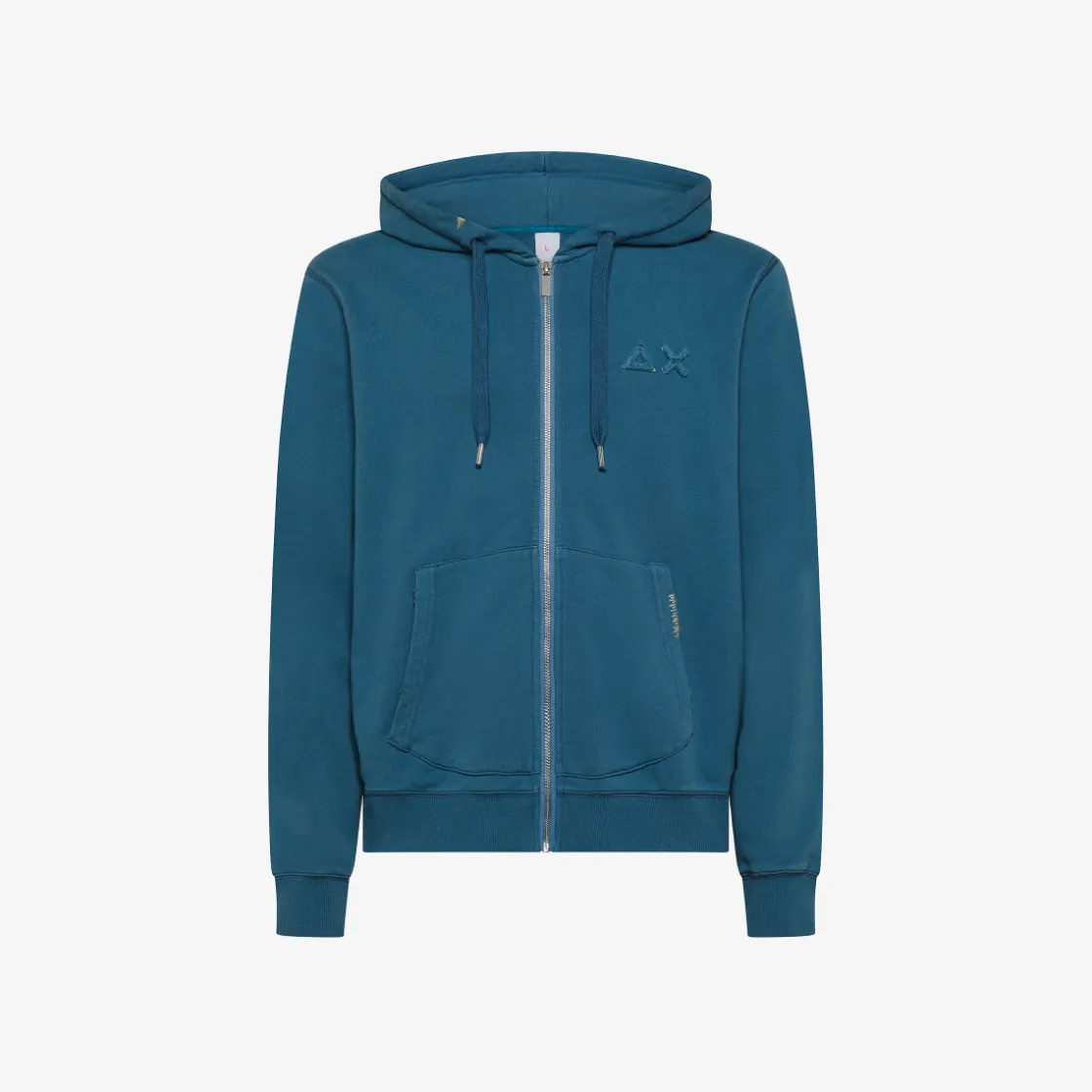Sale Felpa hoodie avio scuro in cotone vintage Uomo Felpe