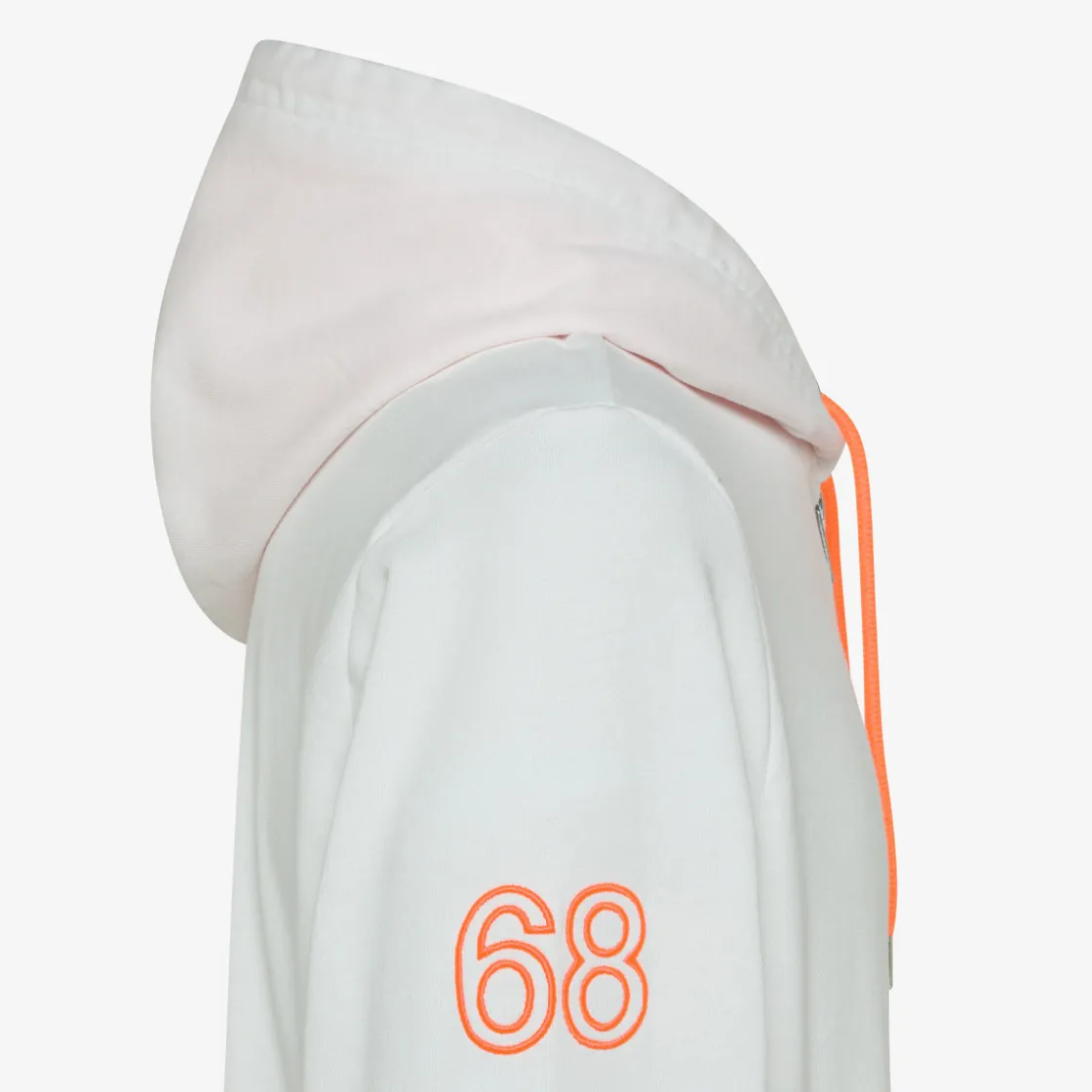 Outlet Felpa hoodie bianca panna con logo fluo Uomo Felpe