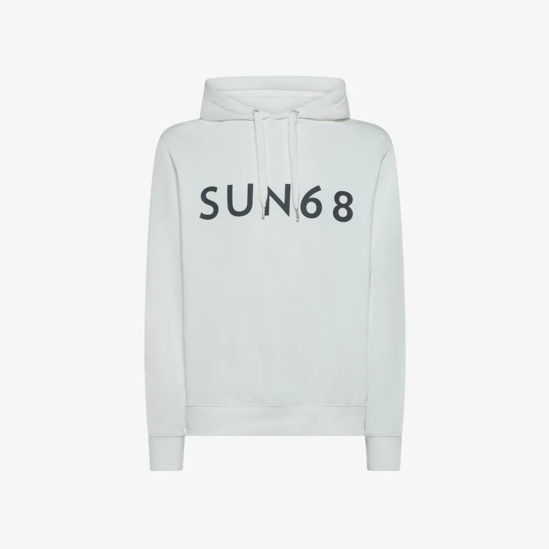 Best Felpa hoodie bianca panna con maxi logo Uomo Felpe