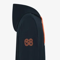 Best Felpa hoodie blu navy con logo fluo Uomo Felpe