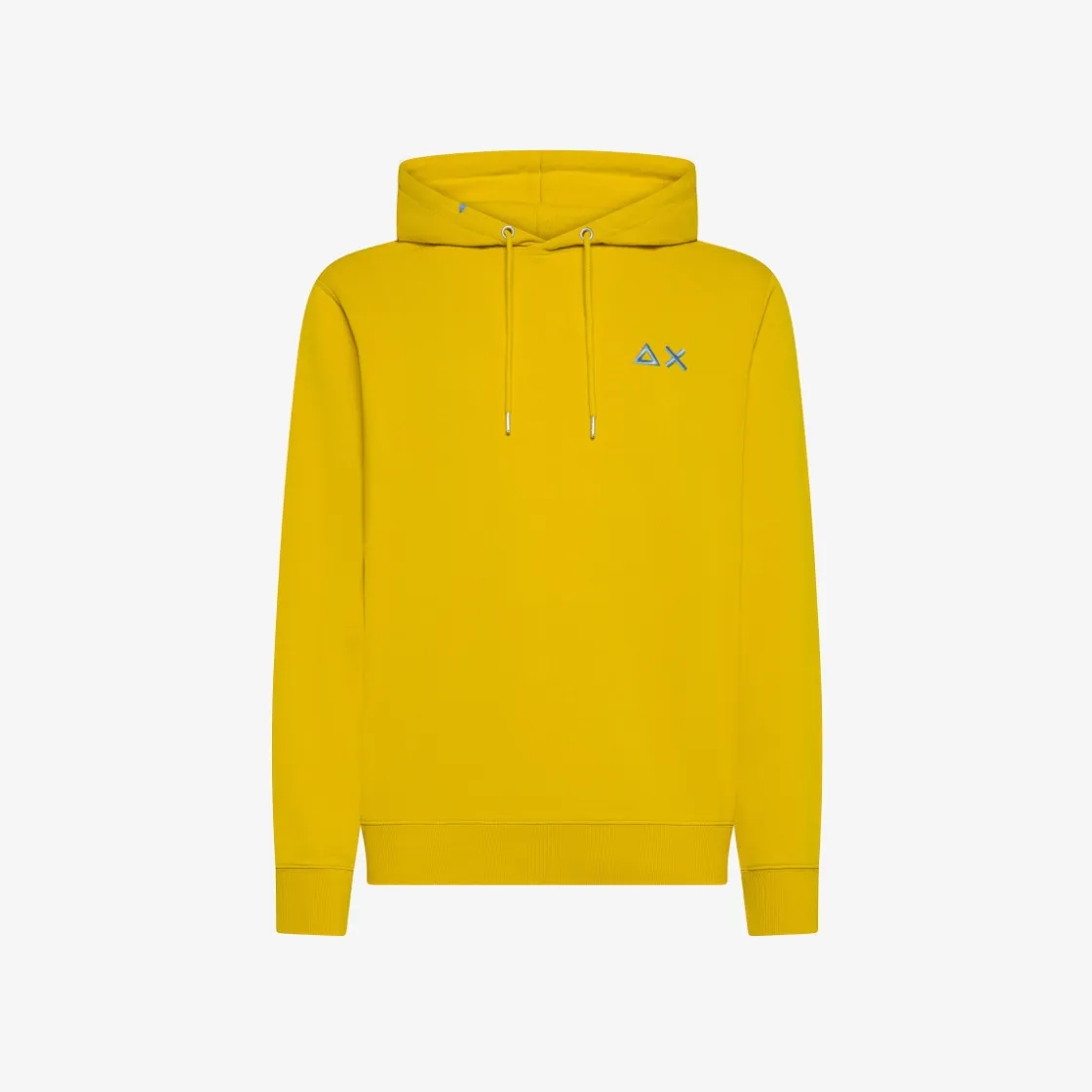 Best Felpa hoodie gialla con logo ricamato Uomo Felpe