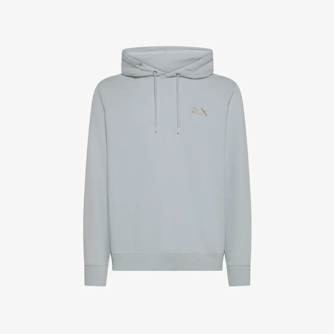 Hot Felpa hoodie grigia chiara con logo ricamato Uomo Felpe