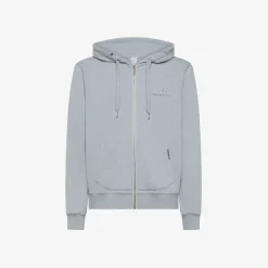 Fashion Felpa hoodie grigia chiara in cotone vintage Uomo Felpe