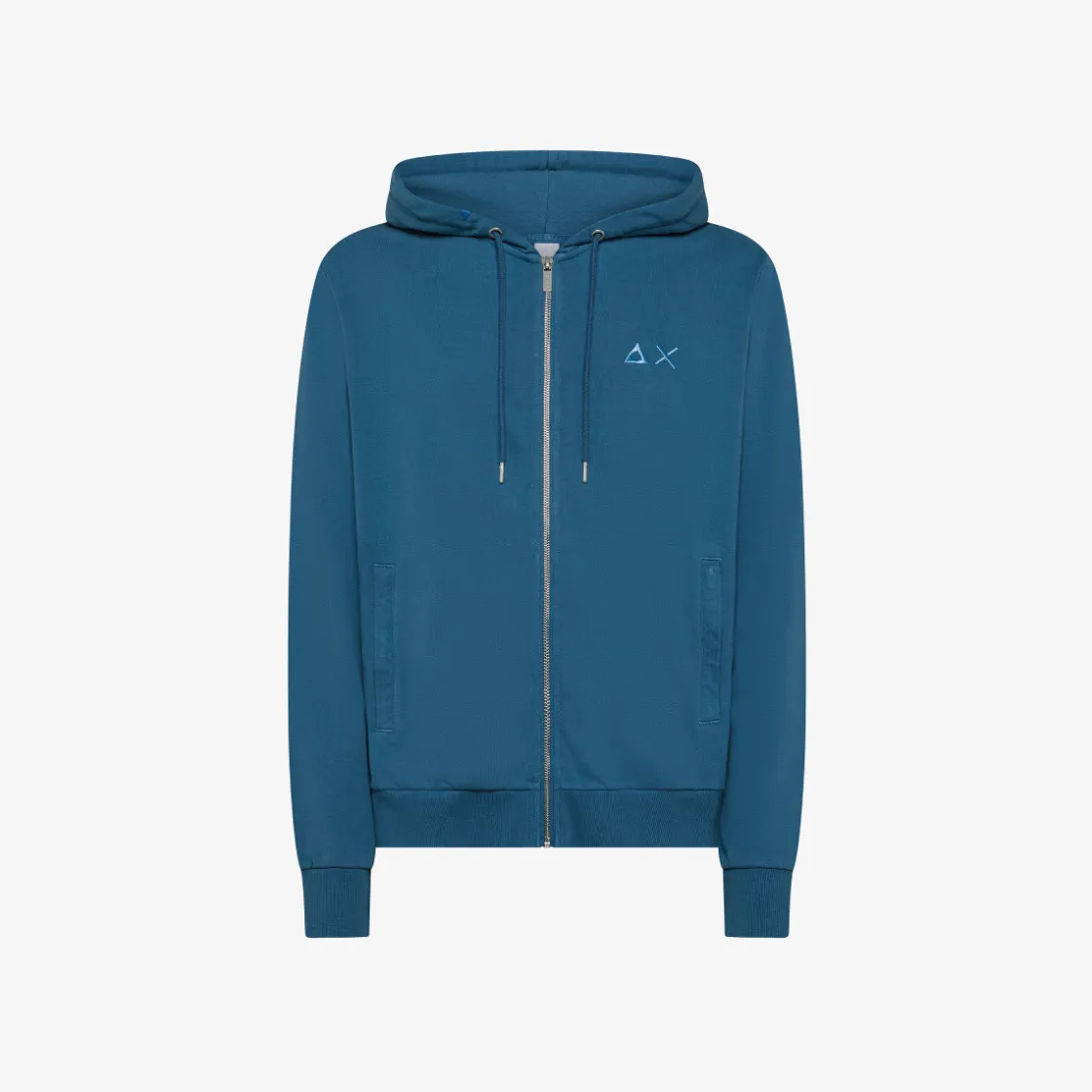 Sale Felpa hoodie in cotone avio scuro Uomo Felpe