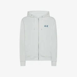 Outlet Felpa hoodie in cotone bianco panna Uomo Felpe