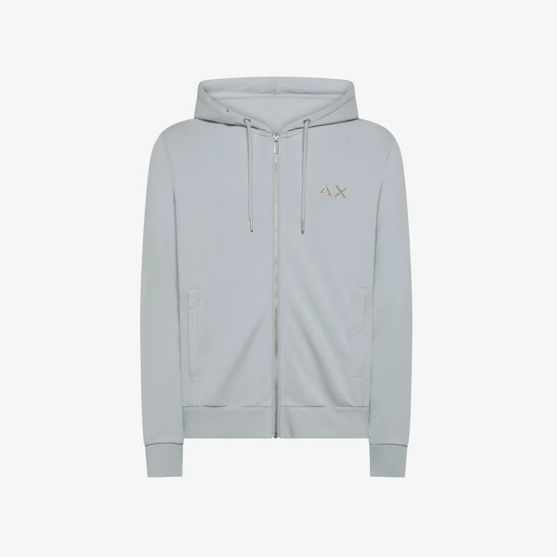 Outlet Felpa hoodie in cotone grigio chiaro Uomo Felpe