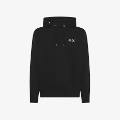 Hot Felpa hoodie nera con logo ricamato Uomo Felpe