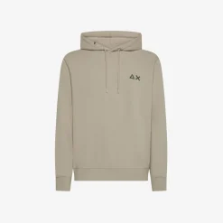 Online Felpa hoodie stone con logo ricamato Uomo Felpe