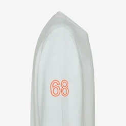 Hot Felpa in cotone bianco panna con logo fluo Uomo Felpe