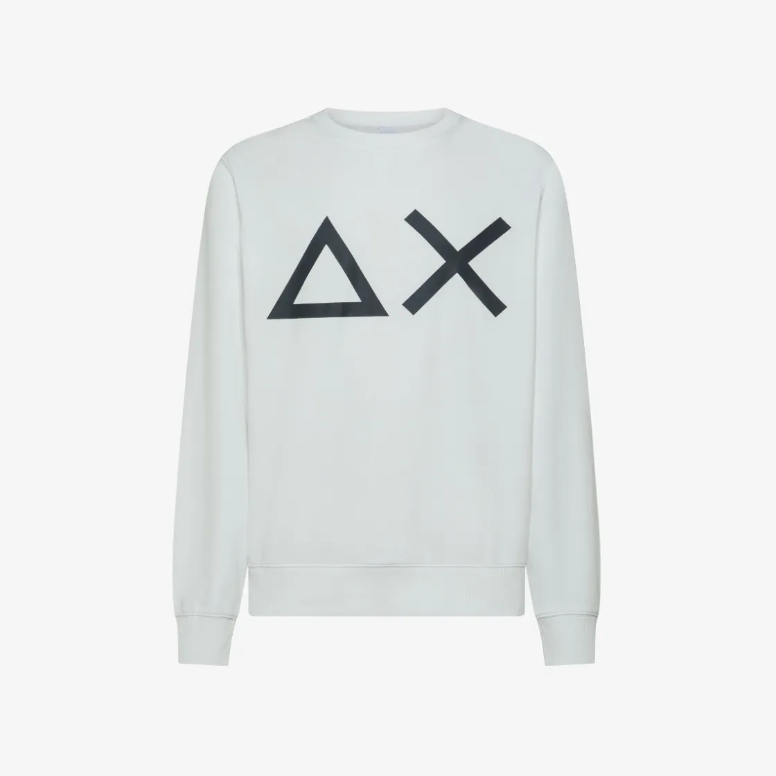 Fashion Felpa in cotone bianco panna con maxi logo Uomo Felpe