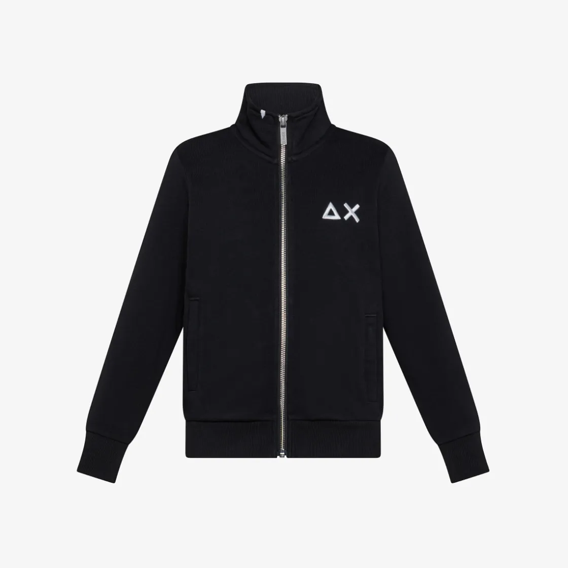 Fashion Felpa in cotone con zip nera Bambino Felpe