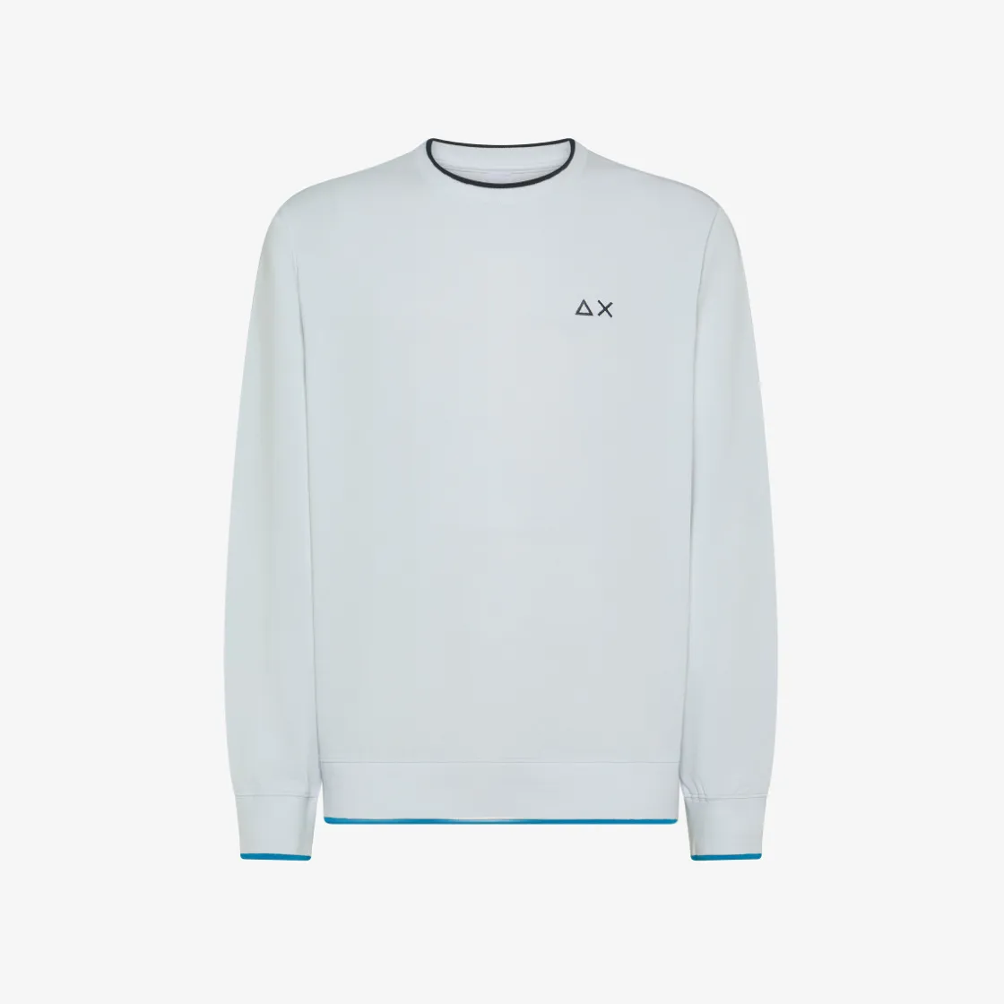 Outlet Felpa in piquet bianco con logo ricamato Uomo Felpe