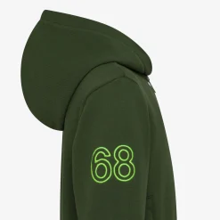 New Felpa verde scuro con cappuccio e zip Bambino Felpe