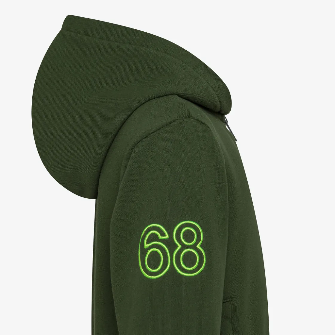 New Felpa verde scuro con cappuccio e zip Bambino Felpe
