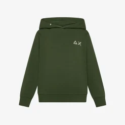 Sale Felpa verde scuro con logo ricamato Bambino Felpe