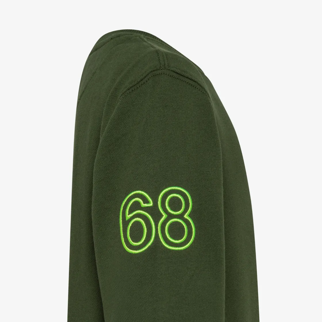 Sale Felpa verde scuro con ricamo fluo Bambino Felpe
