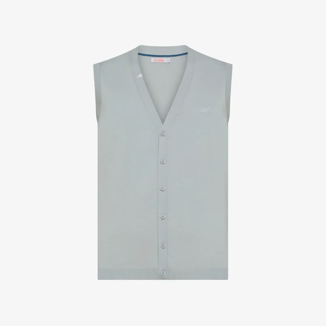 Discount Gilet in cotone grigio chiaro Uomo Maglie