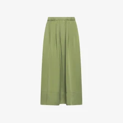 Best Gonna in tessuto fluido verde salvia Donna Gonne|Pantaloni