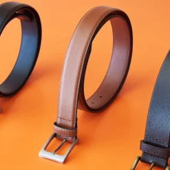 Outlet LEATHER BELT MARRONE Uomo Cinture