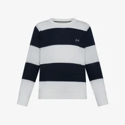 Discount Maglia a righe bianco panna e blu navy Bambino Maglie