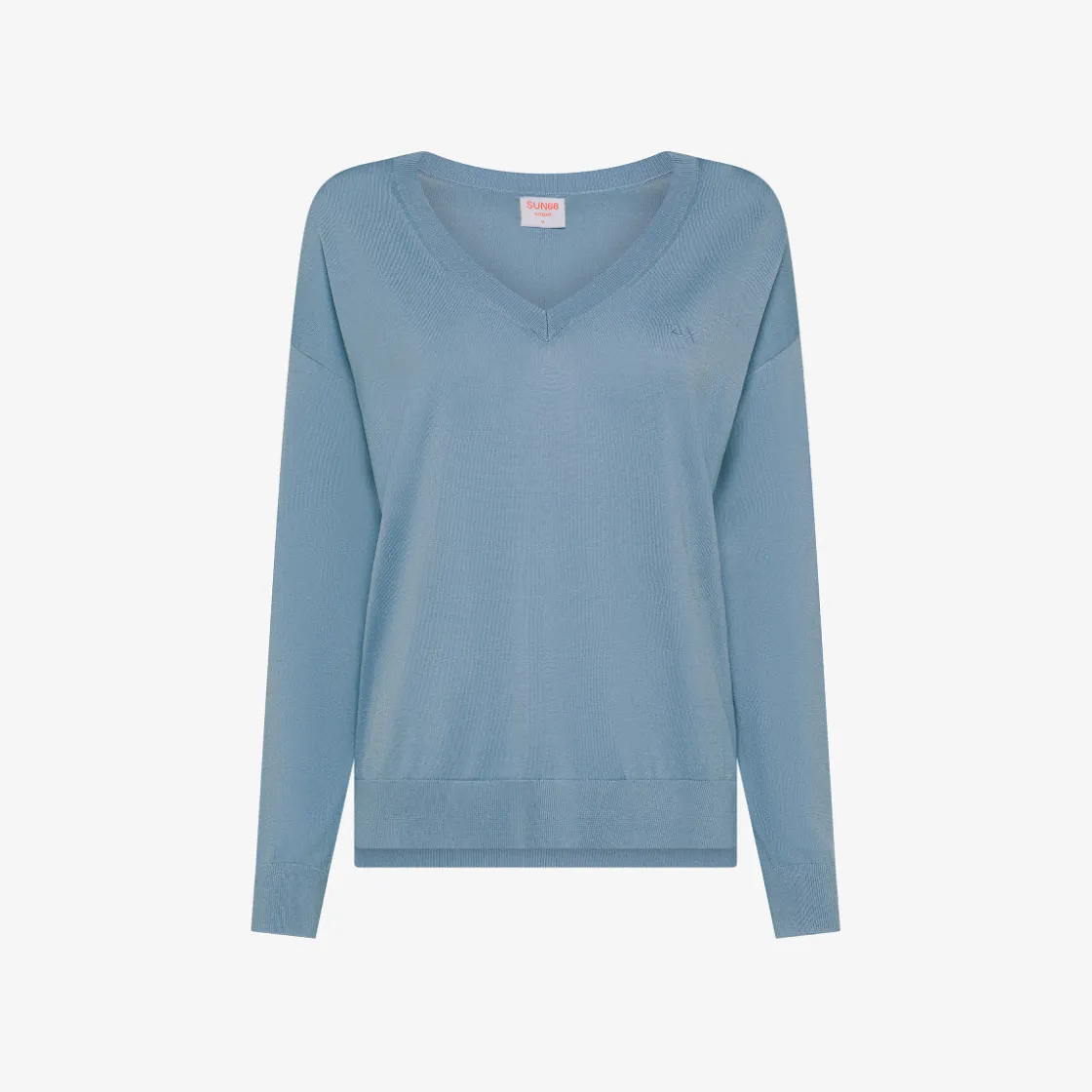 Hot Maglia con scollo a V avio con logo ricamato Donna Maglie