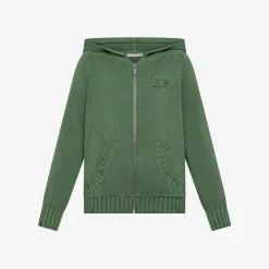 Online Maglia hoodie in cotone verde salvia Bambino Maglie
