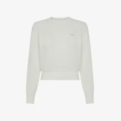 Hot Maglia in cotone a coste bianco panna Donna Maglie
