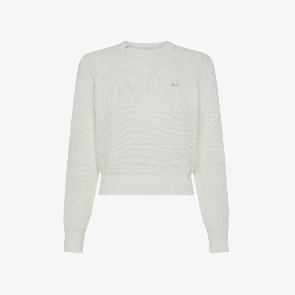 Hot Maglia in cotone a coste bianco panna Donna Maglie