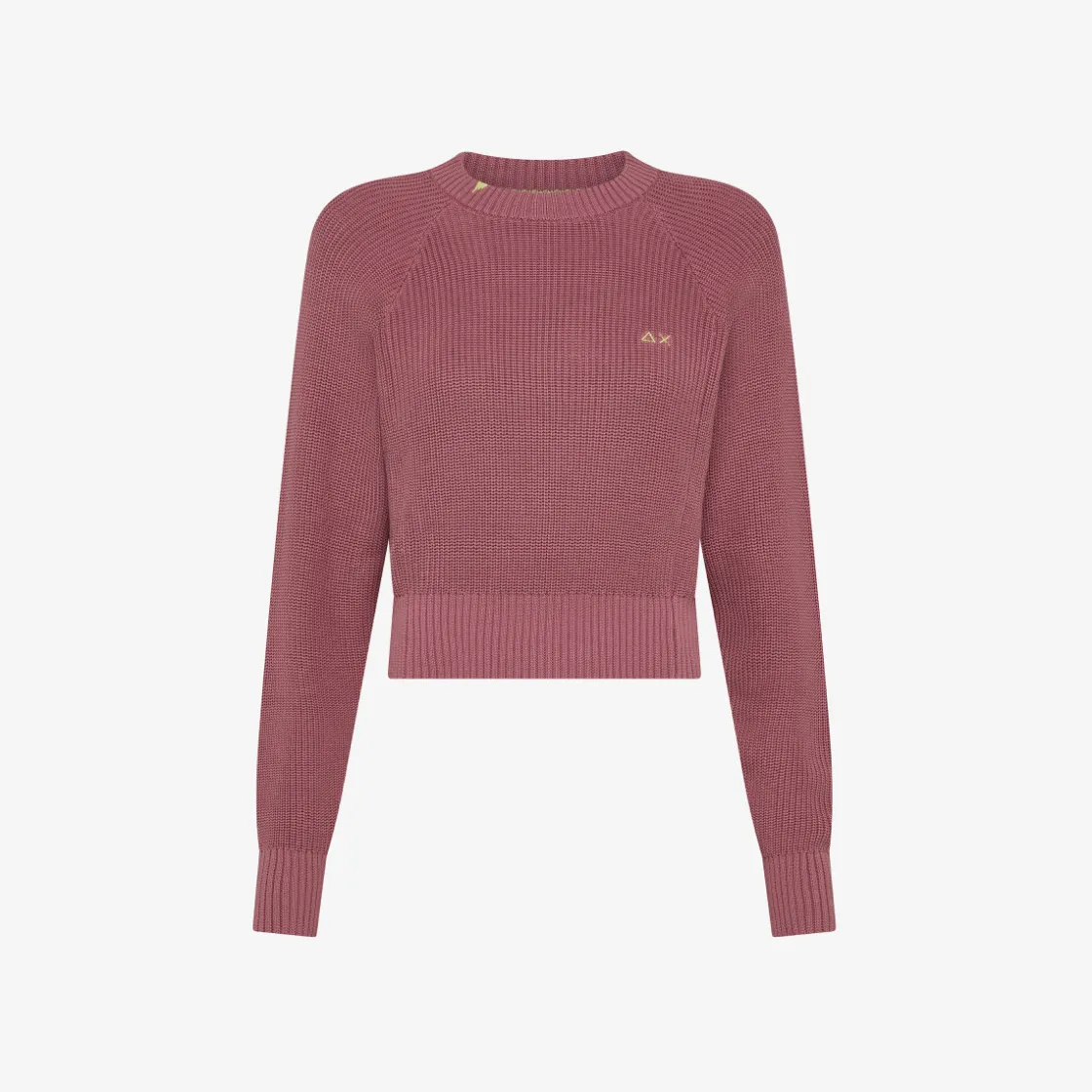 Online Maglia in cotone a coste rosa scuro Donna Maglie