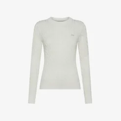 Fashion Maglia in cotone a trecce bianco panna Donna Maglie