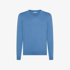 New Maglia in cotone avio Uomo Maglie