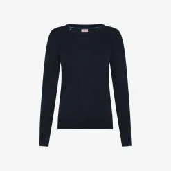 Online Maglia in cotone blu navy Donna Maglie