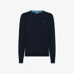 Discount Maglia in cotone blu navy Uomo Maglie