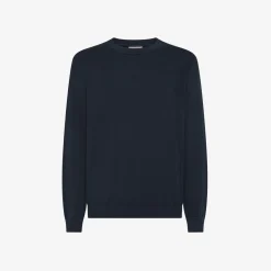 Fashion Maglia in cotone blu navy Uomo Maglie